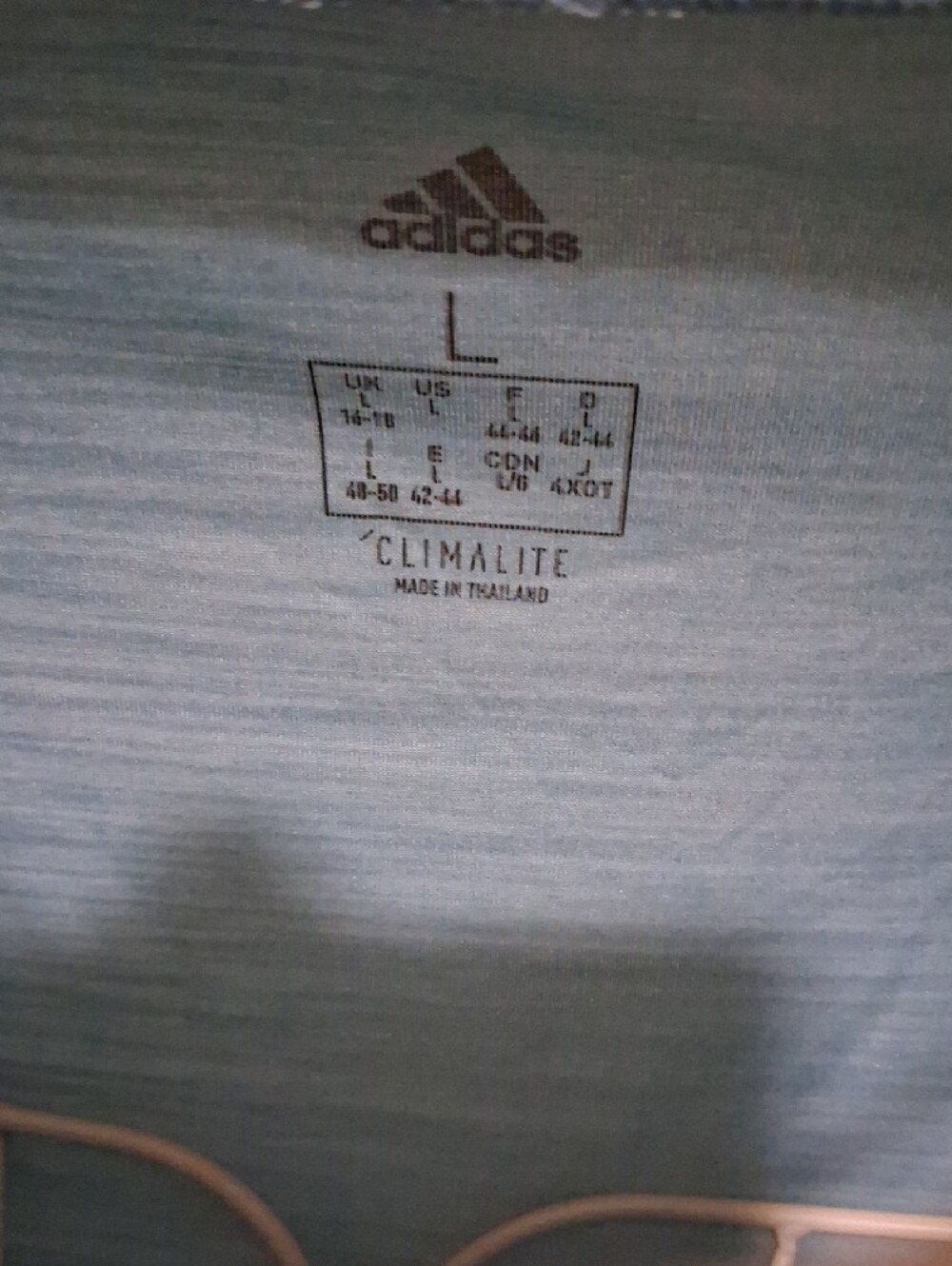 adidas Light Blue Men's V-Neck Performance Tee - Picture 2 of 5